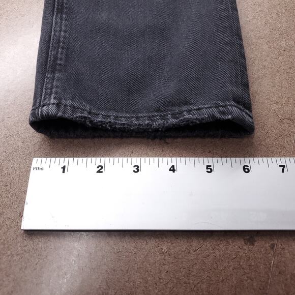 American Eagle Mom Jeans Women's 6 Black Distressed Destroyed Comfort Denim - Picture 8 of 12